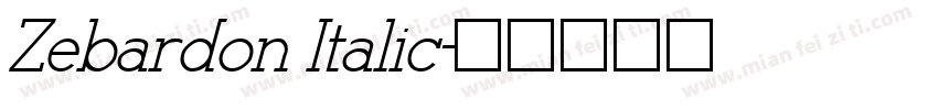 Zebardon Italic字体转换